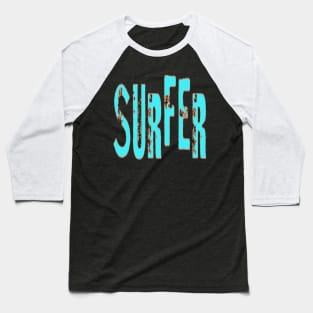 Surfer, Hello Summer Vintage Funny Surfer Riding Surf Surfing Lover Gifts Baseball T-Shirt